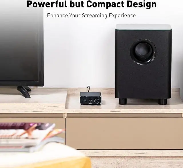 Alt view image 4 of 7 - Fosi Audio M04 Subwoofer Amplifier for Home Theater Mono Channel Digital Class D Integrated Power Amp for Passive Speakers Subwoofer Rated 100W MAX