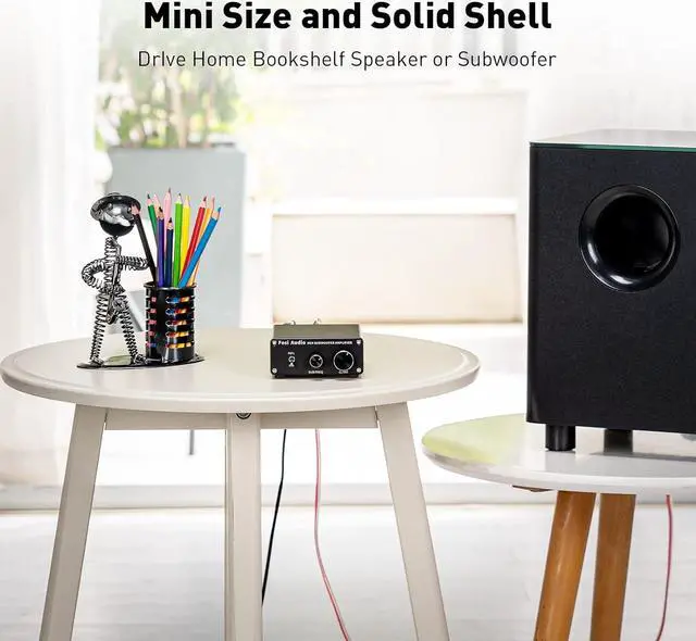 Alt view image 5 of 7 - Fosi Audio M04 Subwoofer Amplifier for Home Theater Mono Channel Digital Class D Integrated Power Amp for Passive Speakers Subwoofer Rated 100W MAX
