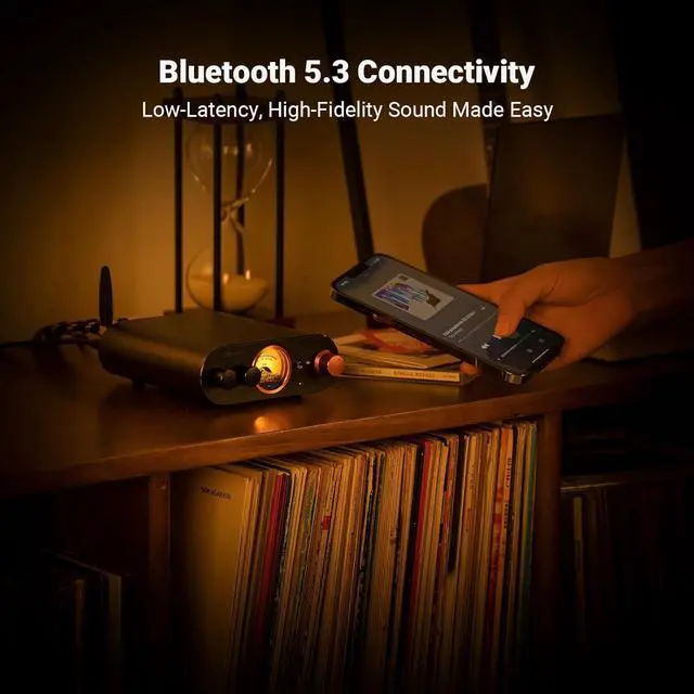 Alt view image 3 of 7 - Fosi Audio SK02 DAC Amp Headphone Amplifier Desktop and MC101 Bluetooth Stereo Amplifier Home Audio Componen