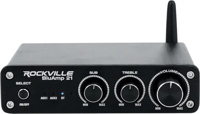 Alt view image 2 of 7 - 21 Silver 2.1 Channel Bluetooth Home Audio Amplifier Receiver