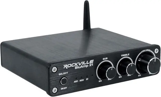 Alt view image 3 of 7 - 21 Silver 2.1 Channel Bluetooth Home Audio Amplifier Receiver