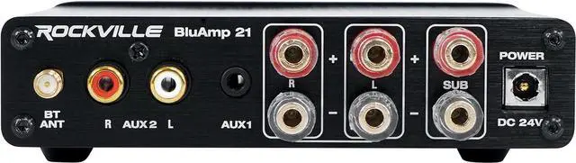 Alt view image 4 of 7 - 21 Silver 2.1 Channel Bluetooth Home Audio Amplifier Receiver
