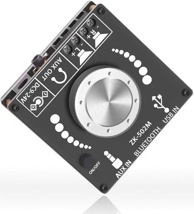 Main image of Mini Bluetooth Amplifier 50W+50W Dual Channel Stereo Power Output,DC 12V, Bluetooth+ AUX+ USB Input