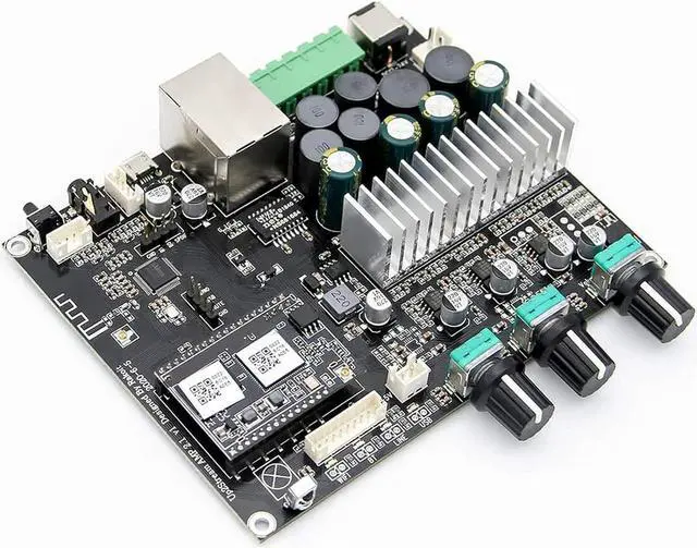 Main image of Amplifier Board, Arylic WiFi & Bluetooth 5.0,50W2 Stereo Pair + 100W Sub Class D Stereo Amplifier,Multiroom/multizone Home Audio Amplifier Board for DIY Speaker-Up2stream Amp 2.1