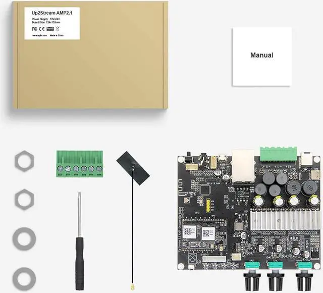 Alt view image 6 of 6 - Amplifier Board, Arylic WiFi & Bluetooth 5.0,50W2 Stereo Pair + 100W Sub Class D Stereo Amplifier,Multiroom/multizone Home Audio Amplifier Board for DIY Speaker-Up2stream Amp 2.1
