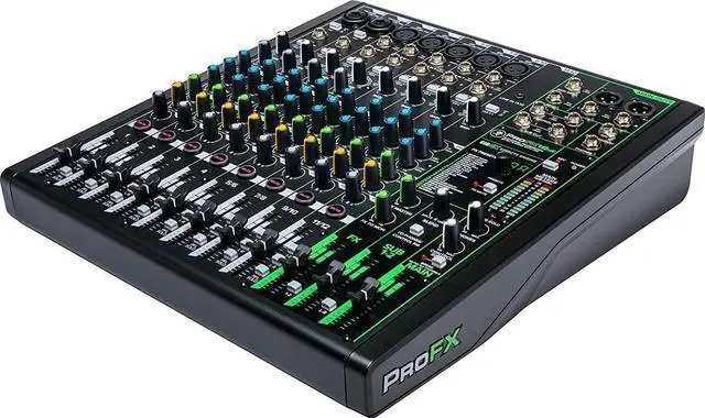 Alt view image 5 of 5 - Mackie ProFX12v3 12-Channel Mixer with Built-in Effects and USB + Pro Headphone with Pair of EMB XLR Cable and Gravity Magnet Phone Holder Bundle, TH02 (2)+M (PROFX12V3+TH02+XLR(2)+M)