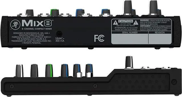 Alt view image 2 of 5 - Mackie -Mix8- Compact 8-Channel Desktop Analog Midsize Mixer for Live Sound 2 Mic/Line Input Channels with Pair of EMB XLR Cable and Gravity Magnet Phone Holder Bundle (2)