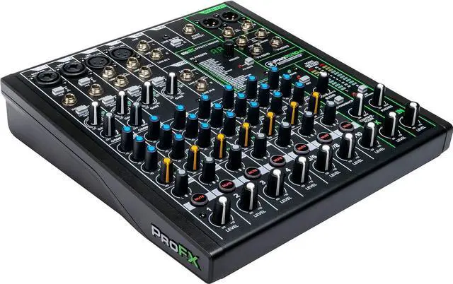 Alt view image 2 of 7 - Mackie ProFX10v3 10-Channel Unpowered Mixer USB Bundle with Waveform OEM DAW, 4x Mophead 10-Foot TRS Cable, 4x 10-Foot XLR Cable, 2x 1/4" to 3.5mm Adapter, 10x Cable Ties and Microfiber Cloth