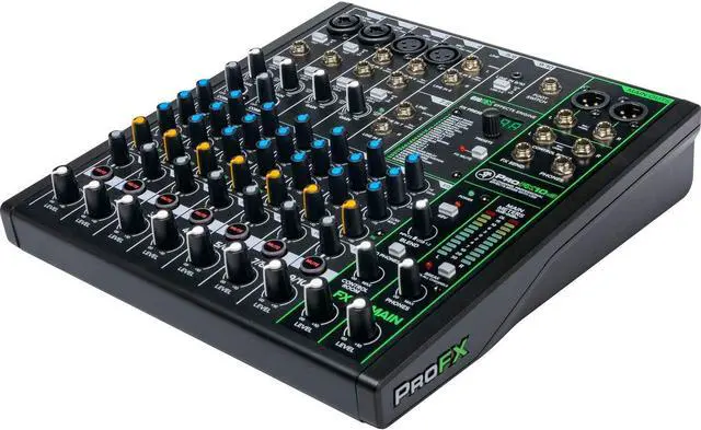 Alt view image 4 of 7 - Mackie ProFX10v3 10-Channel Unpowered Mixer USB Bundle with Waveform OEM DAW, 4x Mophead 10-Foot TRS Cable, 4x 10-Foot XLR Cable, 2x 1/4" to 3.5mm Adapter, 10x Cable Ties and Microfiber Cloth