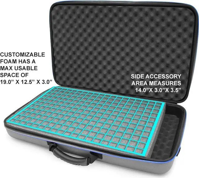 Alt view image 6 of 7 - CASEMATIX Music Equipment Mixer Case Compatible with Zoom LiveTrak L-8 Podcast Mixer or PodTrak P8 Recorder and Microphone Accessories - Includes DJ Equipment Gig Bag Travel Case Only