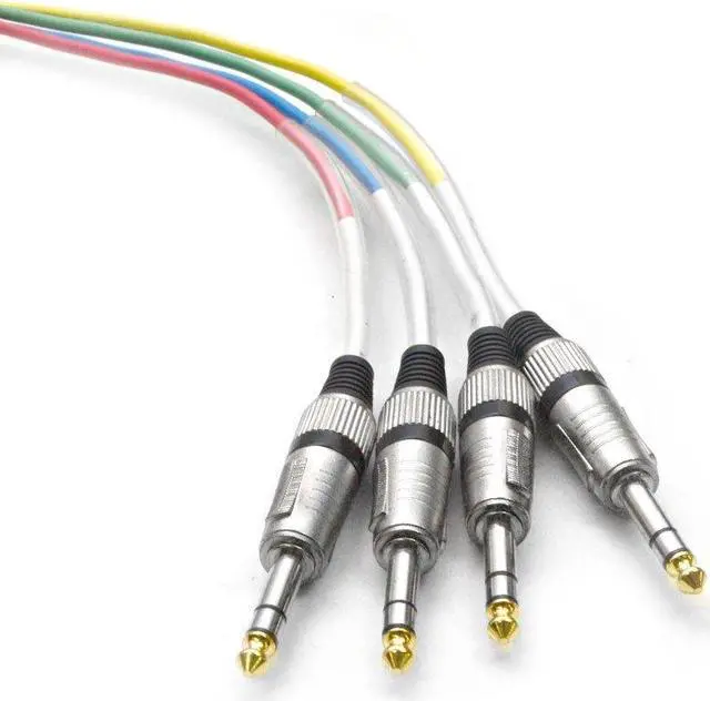 Alt view image 2 of 2 - 4 Channel 1/4" TRS Snake Cable - 5 Feet Long - Serviceable Ends - Pro Audio Effects Snake for Live Live, Recording, Studios, and Gigs - Patch, Amp, Mixer, Audio Interface 5'
