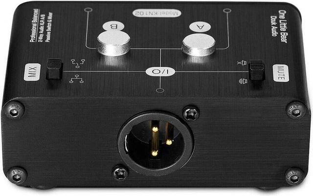 Main image of 2 Way XLR Balanced Stereo Audio Switcher Passive A/B Mini Switch Box Mixer Sound Splitter (KN102, 2-IN-1-OUT)