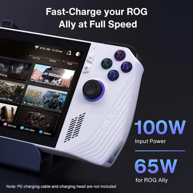 Alt view image 5 of 7 - iVANKY Legion Go/ROG Ally/Steam Deck Dock with 65W PD Charger, 8-in-1 Hub Docking Station with HDMI 4K@144Hz Gigabit Ethernet, USB-A 3.0, 100W Charging USB-C Port for Valve Stream Deck