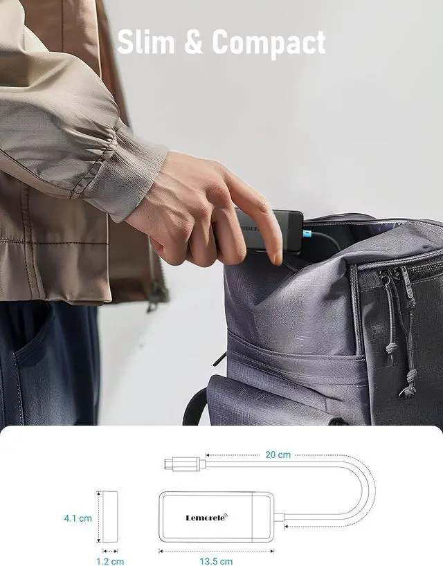 Alt view image 7 of 7 - Docking Station Dual Monitor 6 in 1 USB C Hub Multiport Adapter w/2 HDMI 4K 5Gbps USB3.0 & 2 USB2.0 100W PD Charging - USB C Dock for Laptop //HP/MacBook/Surface - Plug and Play