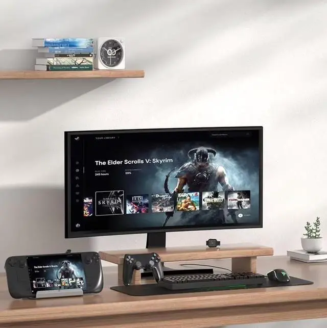 Alt view image 7 of 7 - 9-in-1 Steam Deck Docking Station for Steam Deck/Rog Ally/Switch/Legion Go Dual Cooling Fans 4K@60Hz,6 USB Ports,1000Mbps,Type C 100W PD 40Gbps Adapter