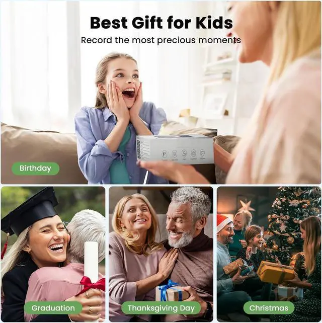 Alt view image 7 of 7 - 4K Digital Camera 64MP Auto Focus Video Camera with 32GB Card 18X Zoom 2 Batteries Compact Vlog Camera for Beginner Student Kids Teen Black