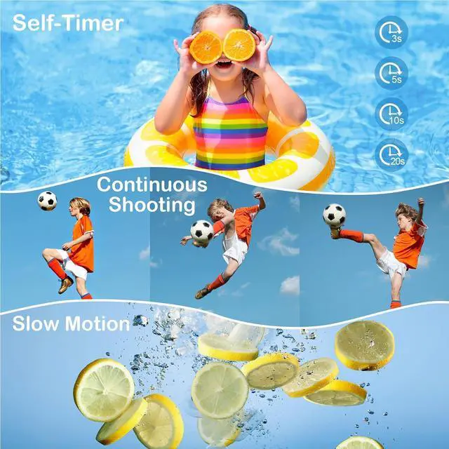 Alt view image 5 of 7 - Digital Camera, 4K Kids Camera for Photography, 64MP MP3 Player Compact Video Camera 18X Digital Zoom Vlogging Camera for YouTube, Auto Focus Point and Shoot Digital Cameras Gift for Students Teens