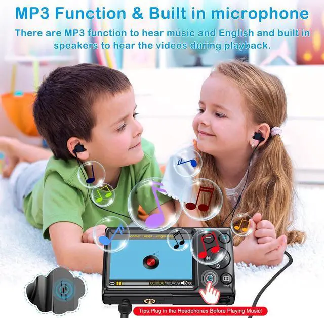 Alt view image 4 of 7 - Digital Camera, 4K Kids Camera for Photography, 64MP MP3 Player Compact Video Camera 18X Digital Zoom Vlogging Camera for YouTube, Auto Focus Point and Shoot Digital Cameras Gift for Students Teens