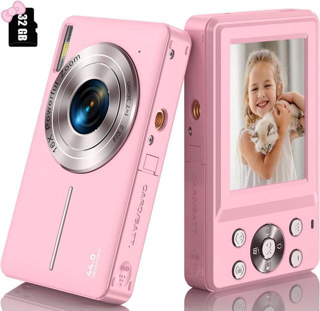 Digital Camera, Kids Camera with 32GB Card FHD 1080P 44MP Vlogging Camera store