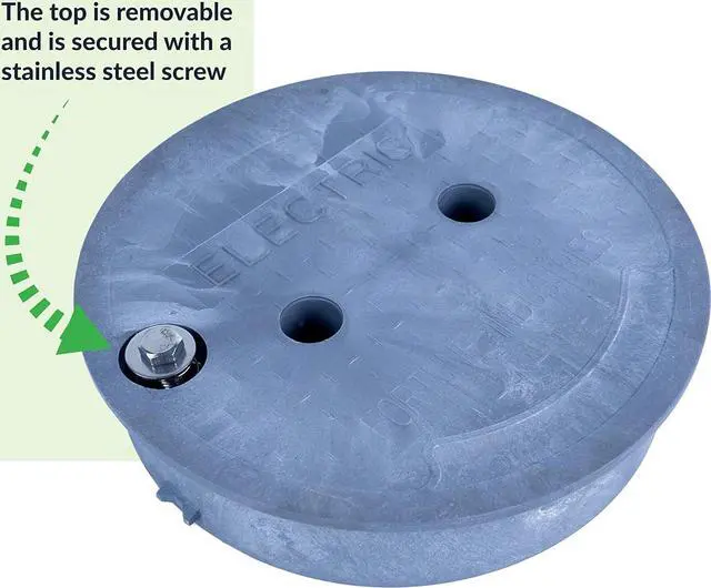 Alt view image 3 of 6 - 910 Electrical Splice Box with 10-Inch Diameter, 1-Piece, Grey