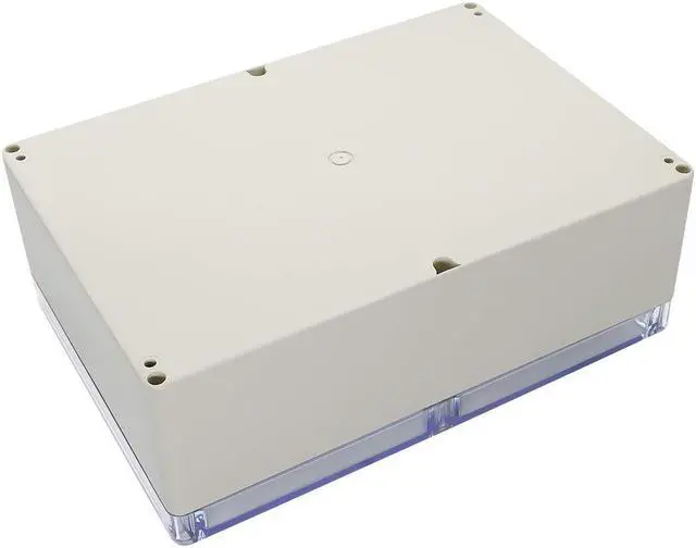 Alt view image 3 of 7 - LeMotech ABS Plastic Junction Box Dustproof Waterproof IP65 Electrical Enclosure Box Universal Project Enclosure Grey with PC Transparent Clear Cover 10.4 x 7.2 x 3.7 inch (263 x 182 x 95 mm)