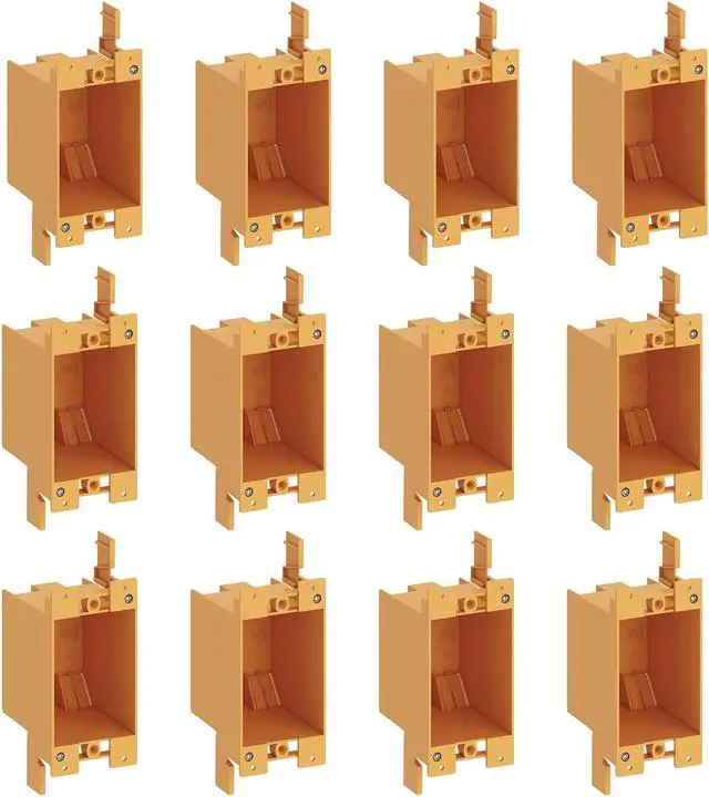 Main image of Inlight Single Gang Electrical Outlet Box, 14 Cubic Inch Junction Box, Old Work Box, UL Listed, 12-Pack, IN-0501-4-12