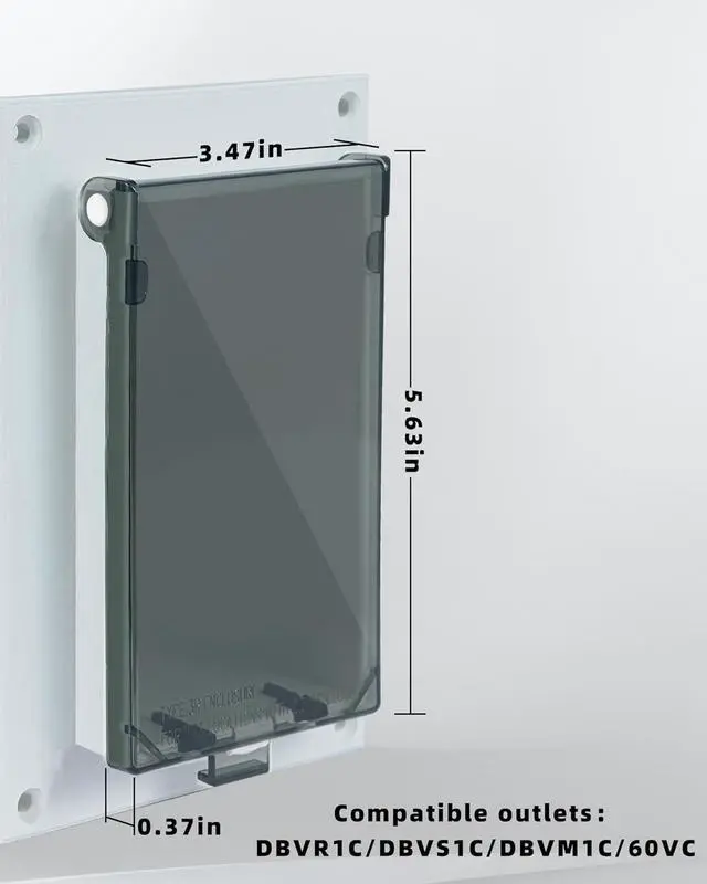Alt view image 2 of 5 - Electrical Box Replacement Cover, DBVC-1 Extra Duty Replacement for All-Weather Use, Type 3r Enclosure Cover for Wet Locations Can be adapted to DBVR1C/DBVS1C/60VC, Improve Electricity Safety (3)