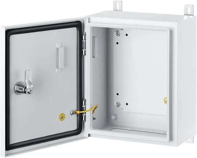 Main image of IP65 Weatherproof Metal Box Wall-Mounted Electronic Equipment Enclosure Box with Mounting Plate and Wall Bracket (12'' x 10'' x 6'')
