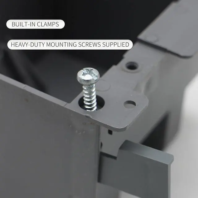 Alt view image 4 of 7 - 2-Gang Old Work Electrical Outlet Box, Plastic Junction Box for Switches,26 cu Inch Outlet Box,for Home Improvement, ETL Listed and Fire Rated for 2 Hours(3 PCS)