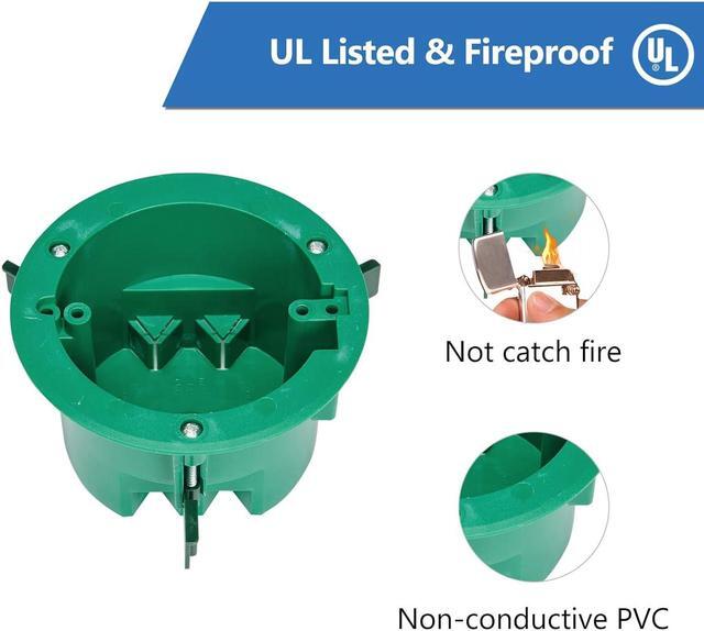 Alt view image 5 of 7 - Round Electrical Old Work Box, PVC, UL Listed, 6 Pack