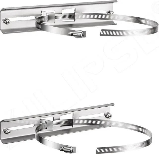 Main image of QILIPSU Pole Mounting Kits, 304 Stainless 250x48mm Brackets with Adjustable 50-200mm Clamp for Outdoor Waterproof Junction Box, Plastic Electrical Enclosure Project Box (9.8"x1.9")