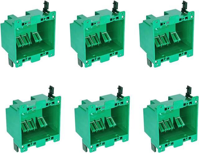 Main image of 2 Gang Outet Electrical Box Old Work, PVC, UL Listed, 6 Pack