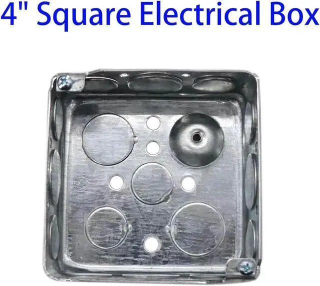 Alt view image 3 of 6 - 12 Pack 4" Square Electrical Box, 1-1/2'' Deep Metal Electrical Box, 21.0 Cu. in. Capacity, Electrical Junction Box, Galvanized