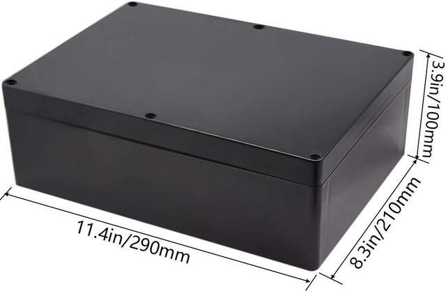 Alt view image 2 of 7 - Junction Box, Zulkit Project Box IP65 Waterproof Outdoor Box ABS Plastic Electrical Boxes Electronic Enclosure Black 11.42 x 8.27 x 3.94 inch (290 x 210 x 100 mm)(Pack of 1)