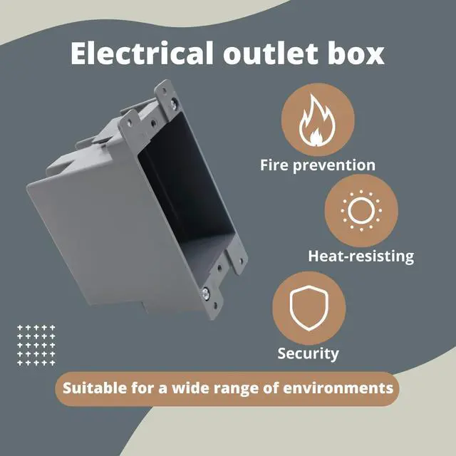 Alt view image 2 of 5 - Old Work Electrical Box 1 GangPVC Electrical Junction Box for Switch14 CU.in.Electrical Outlet Boxes Plastic Single (Pack of 6),for Home Improvement,ETL,Fire Rated for 2 Hours
