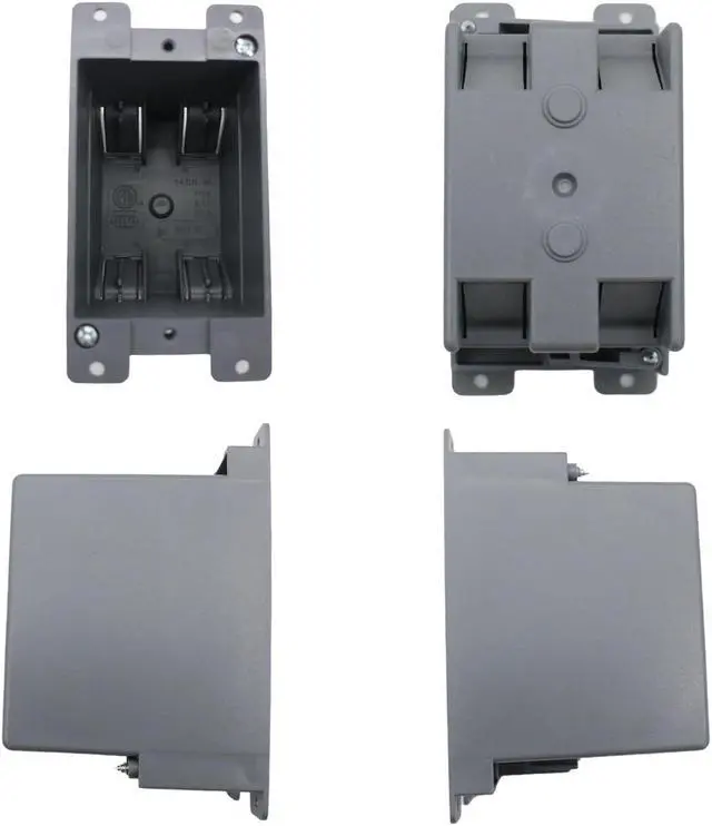 Alt view image 5 of 5 - Old Work Electrical Box 1 GangPVC Electrical Junction Box for Switch14 CU.in.Electrical Outlet Boxes Plastic Single (Pack of 6),for Home Improvement,ETL,Fire Rated for 2 Hours