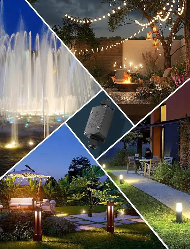 Alt view image 7 of 7 - Junction Box - 8 Pack IP65 Waterproof 2 Way PG9 Electrical Junction Box Electrical Boxes Project Enclosure Underground Cable Line Wires Power Cord Connector Protection