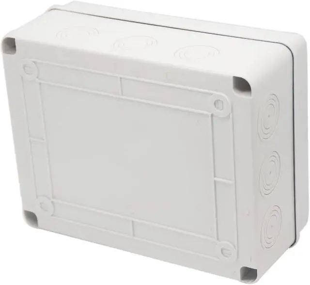Alt view image 6 of 6 - Breaker Box Distribution Protection Box, IP65 Clear Cover Electrical Box, ABS Power Supply Electronic Junction Box Din Rail Enclosure for Circuit Breaker on The Wall 12 Way (250x195x110mm)