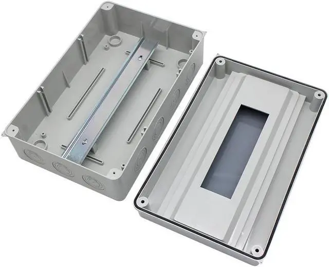 Alt view image 7 of 7 - IP65 ABS Waterproof Circuit Breaker Distribution Box Din,ABS 3 Phase Power Supply Plastic Distribution Boxes Electrical for Circuit Breaker 15 Way