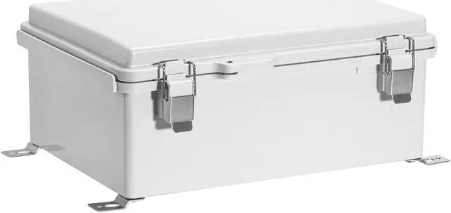 Alt view image 2 of 6 - Waterproof Electrical Junction Box IP67 ABS Plastic Enclosure with Hinged Cover with Mounting Plate, Wall Brackets (Grey Cover, 14.6"×10.6"×5.9")