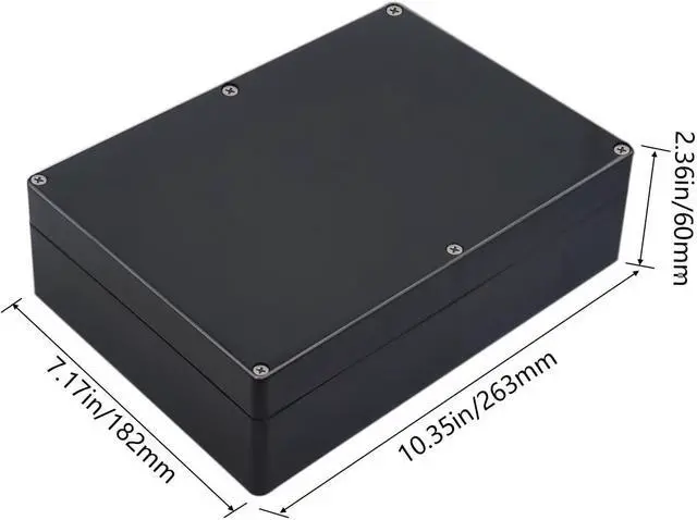 Alt view image 2 of 7 - Junction Box IP65 Waterproof ABS Plastic Electrical Project Case Power Junction Boxes, Project Box with 4 PCS M16 Cable Glands 10.35x7.17x2.36 inch (263 x 182 x60 mm)