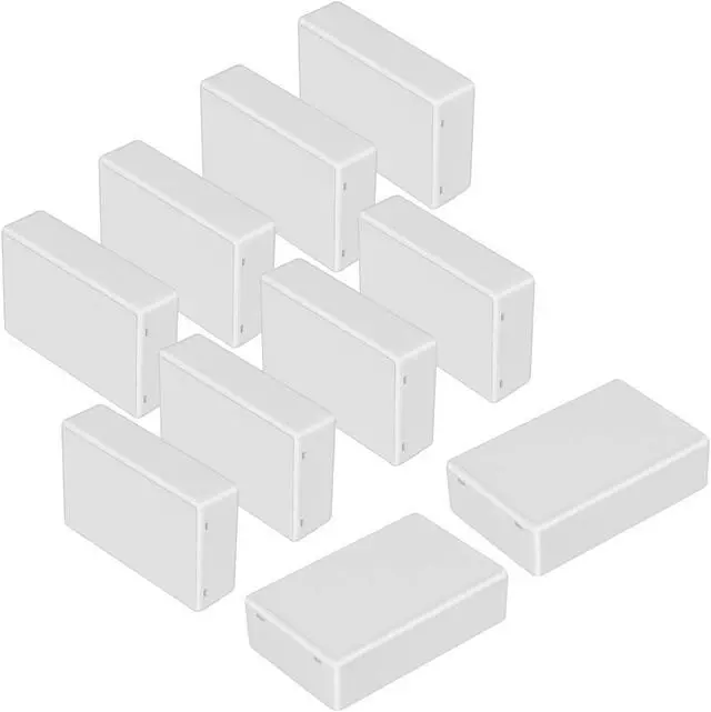 Main image of LeMotech Project Box 10 Pieces ABS Plastic Electrical Project Case Small Junction Box for Electronics White 3.94 x 2.36 x 0.98 inch (100 x 60 x 25 mm)
