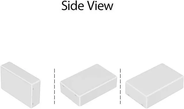 Alt view image 6 of 7 - LeMotech Project Box 10 Pieces ABS Plastic Electrical Project Case Small Junction Box for Electronics White 3.94 x 2.36 x 0.98 inch (100 x 60 x 25 mm)