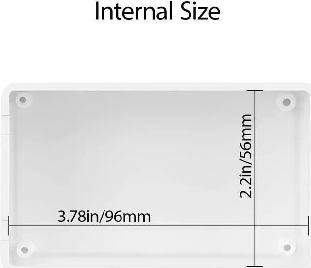 Alt view image 5 of 7 - LeMotech Project Box 10 Pieces ABS Plastic Electrical Project Case Small Junction Box for Electronics White 3.94 x 2.36 x 0.98 inch (100 x 60 x 25 mm)