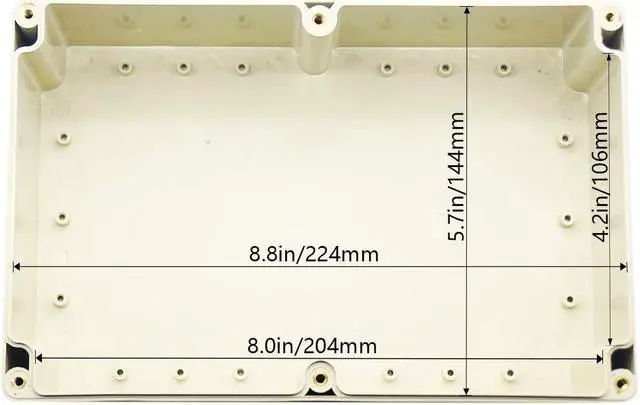 Alt view image 5 of 5 - Zulkit Junction Box ABS Plastic Dustproof Waterproof IP65 Universal Electrical Boxes Project Enclosure Grey with Clear Cover 9.1 x 5.9 x 3.4 inch (230 x 150 x 87mm)