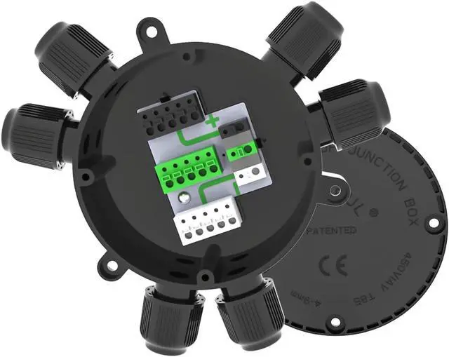 Main image of Junction Box Cable Connector Waterproof Cable Connector Junction Box Waterproof Electrical Connector Box 2-6 Way 22-10 AWG 32A for Ø4-9mm Cable (Easy to Install)