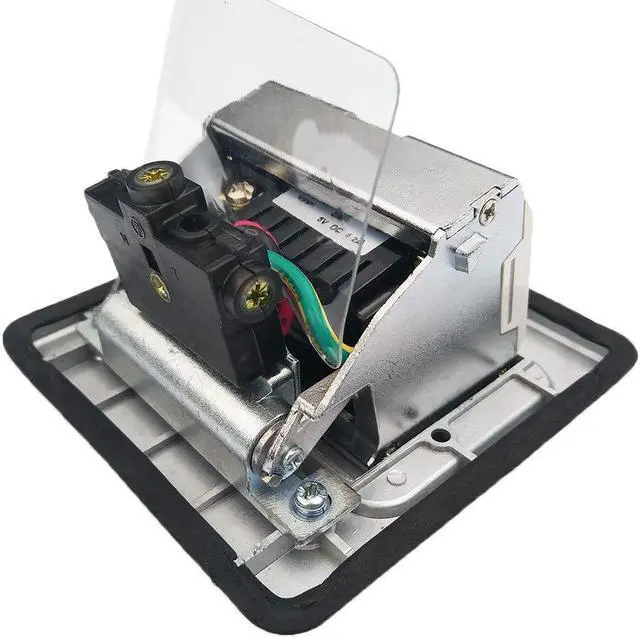 Alt view image 5 of 7 - Pop Up Countertop Floor Outlet Electrical USB Sockets Waterproof Kitchen Pop Out 20A Receptacle Stainless Steel Box Silver Cover