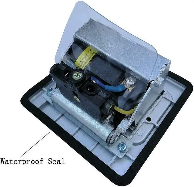 Alt view image 3 of 5 - Pop Up Floor Electrical Outlet Kitchen Countertop UL Listed Pop Out GFCI Receptacle Box Cover with Waterproof Socket 20A Silver