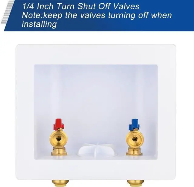 Alt view image 5 of 6 - EFIELD Universal Washing Machine Outlet Box,1/2-inch Push-fit Inlet x 3/4 inch MHT Outlet Connection, Center Drain