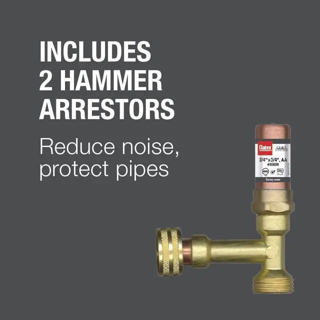Alt view image 6 of 6 - Oatey 38569 Quadtro Washing Machine Outlet Box, Hammer Arrestors, 1/4 Turn, Copper